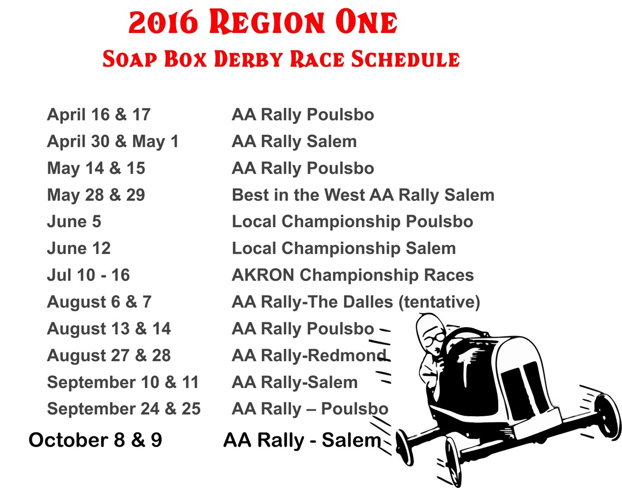 2016 Race Schedule Rev A